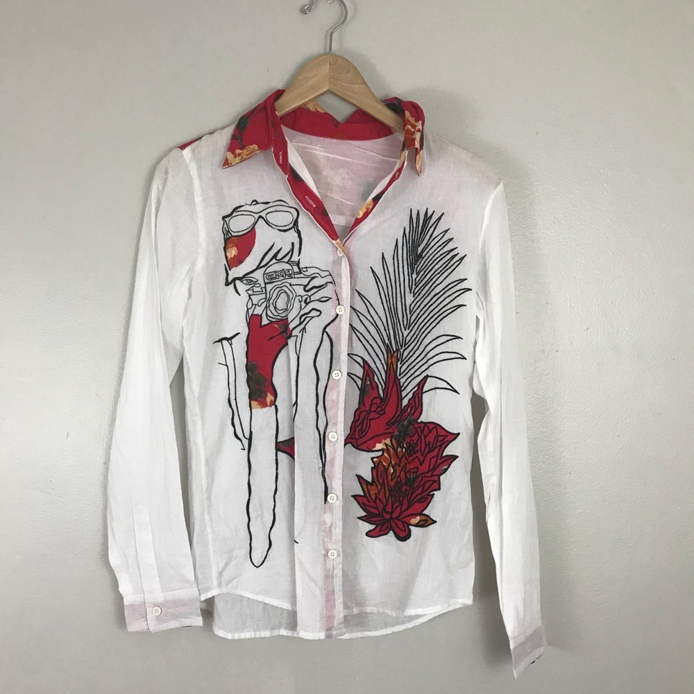 Desigual | Anstract Pattern Button Down Shirt